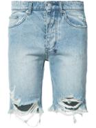 Ksubi - Distressed Denim Shorts - Men - Cotton - 34, Blue, Cotton