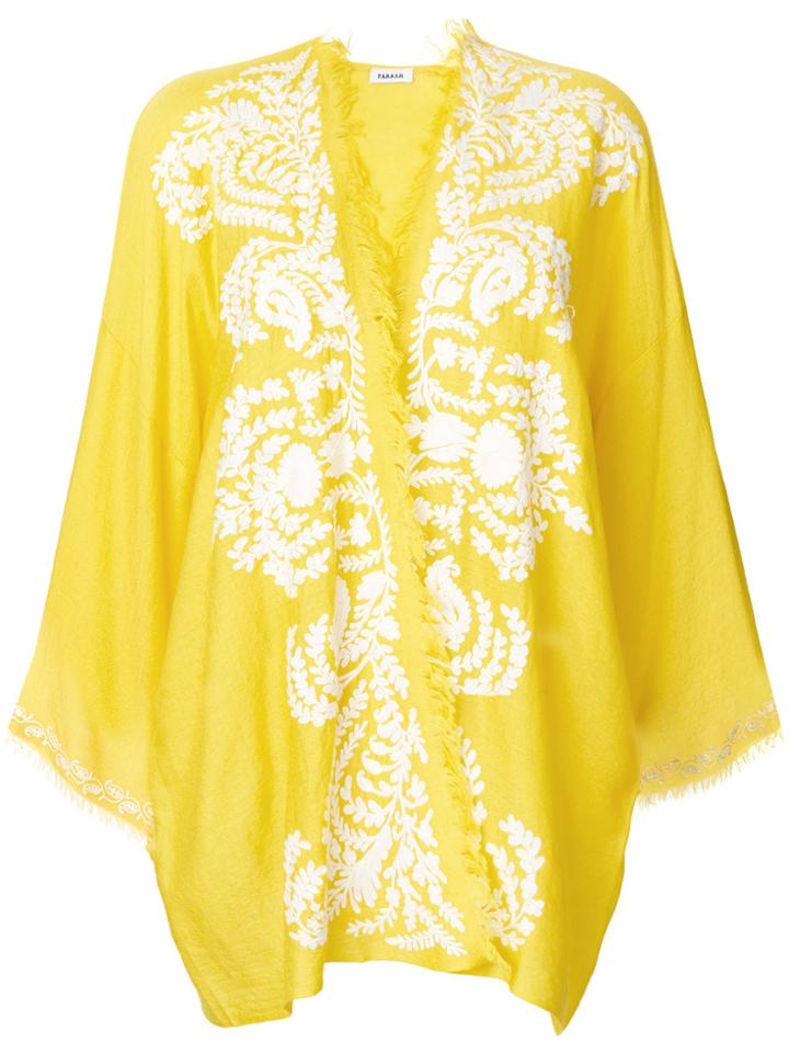 P.a.r.o.s.h. Embroidered Fringe Jacket - Yellow & Orange
