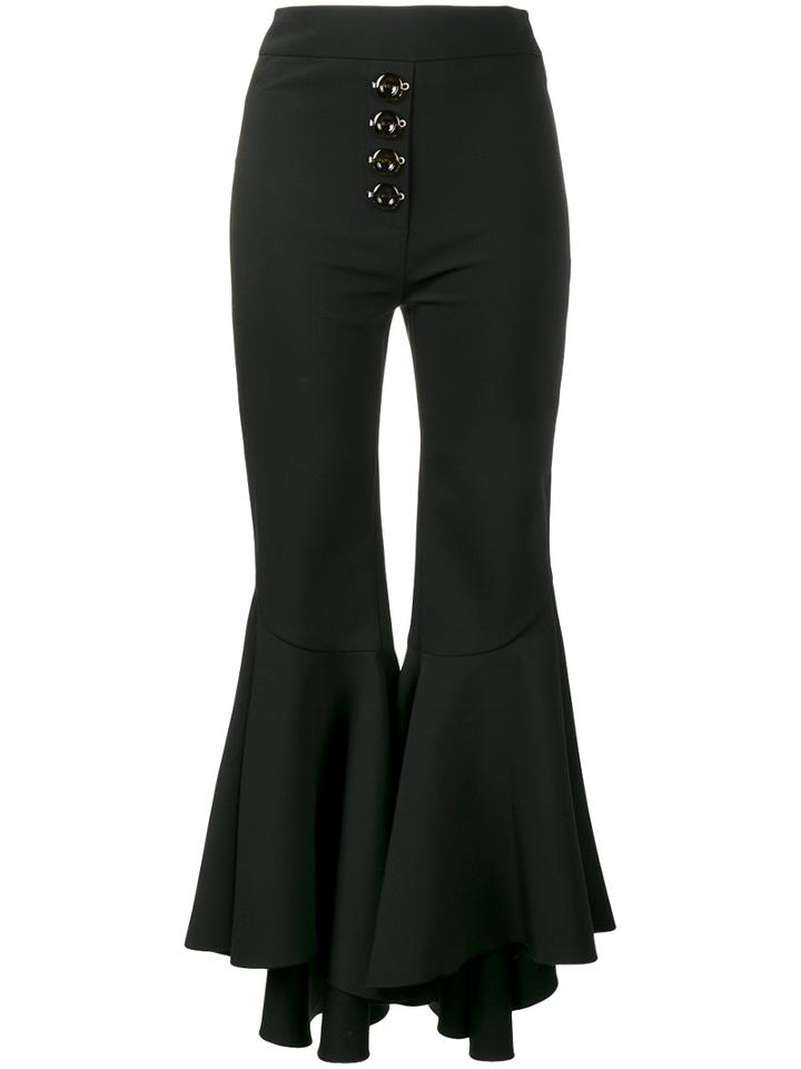 Ellery - Flared Cropped Trousers - Women - Cotton/polyester/spandex/elastane/wool - 8, Black, Cotton/polyester/spandex/elastane/wool