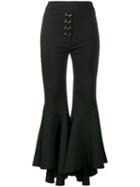 Ellery - Flared Cropped Trousers - Women - Cotton/polyester/spandex/elastane/wool - 8, Black, Cotton/polyester/spandex/elastane/wool