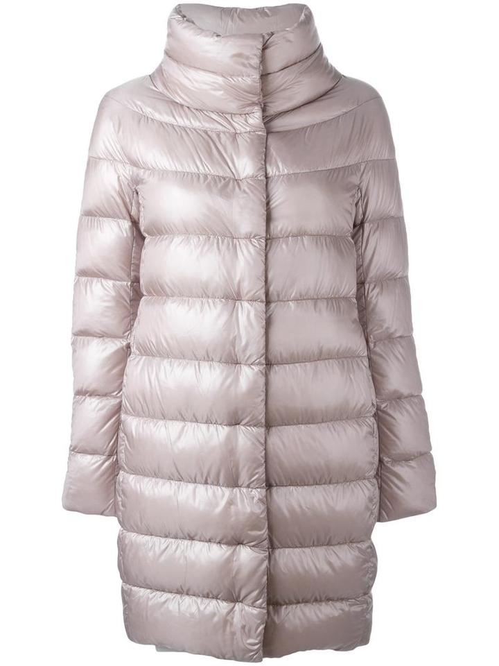 Herno Zip Up Padded Coat, Women's, Size: 46, Nude/neutrals, Polyamide/feather Down