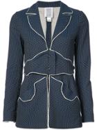 Rosie Assoulin Polka Dot Fitted Jacket - Blue