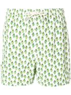 Mc2 Saint Barth Cactus Print Swim Shorts - White
