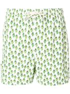 Mc2 Saint Barth Cactus Print Swim Shorts - White