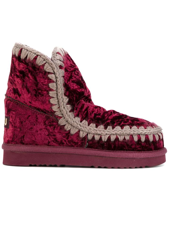 Mou Shearling Eskimo Boots - Pink & Purple