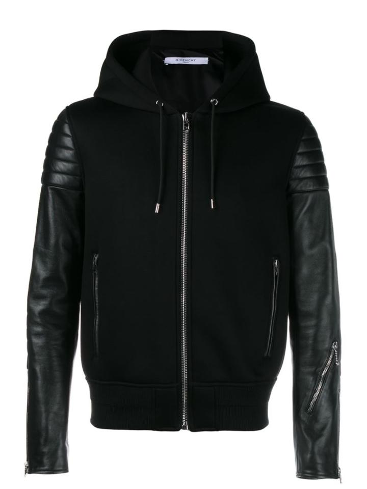Givenchy Leather Hoodie Jacket