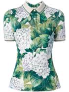 Dolce & Gabbana - Floral Print Polo Shirt - Women - Cotton - 40, Cotton