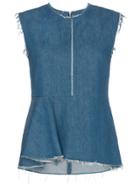 Golden Goose Deluxe Brand Colia Sleeveless Denim Top - Blue
