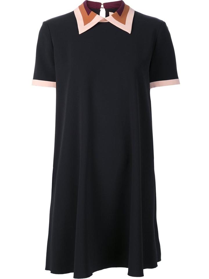 Roksanda Contrast Collar Short Sleeve Dress