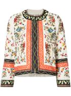 Alice+olivia - Tapestry Print Jacket - Women - Linen/flax - M, Linen/flax