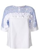 Isabelle Blanche Floral Ruffle T-shirt - White