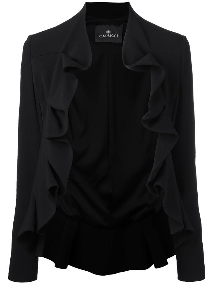 Capucci Giacca Ruffle Jacket - Black
