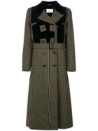 Maison Margiela Houndstooth Patterned Coat - Black