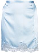 Fleur Du Mal James Lace Slip Skirt - Blue