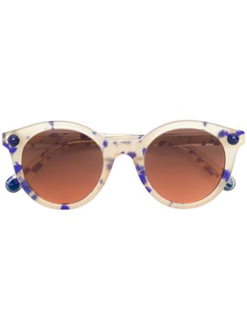 Christopher Kane Eyewear Marble-effect Sunglasses - Nude & Neutrals