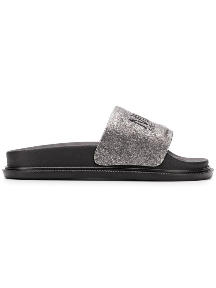 Mm6 Maison Margiela Metallic Slides