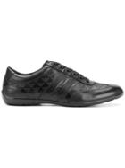 Emporio Armani Logo Embossed Runner Sneakers - Black