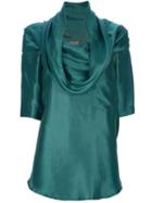 Romeo Gigli Vintage Silk Skirt Suit, Women's, Size: 40, Green