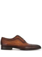 Magnanni Stitch-detail Oxford Shoes - Brown