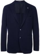 Tagliatore Textured Blazer, Men's, Size: 48, Blue, Acrylic/cupro/virgin Wool