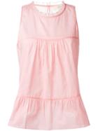 Vanessa Bruno Athé Ruffled Neck Sleeveless Top