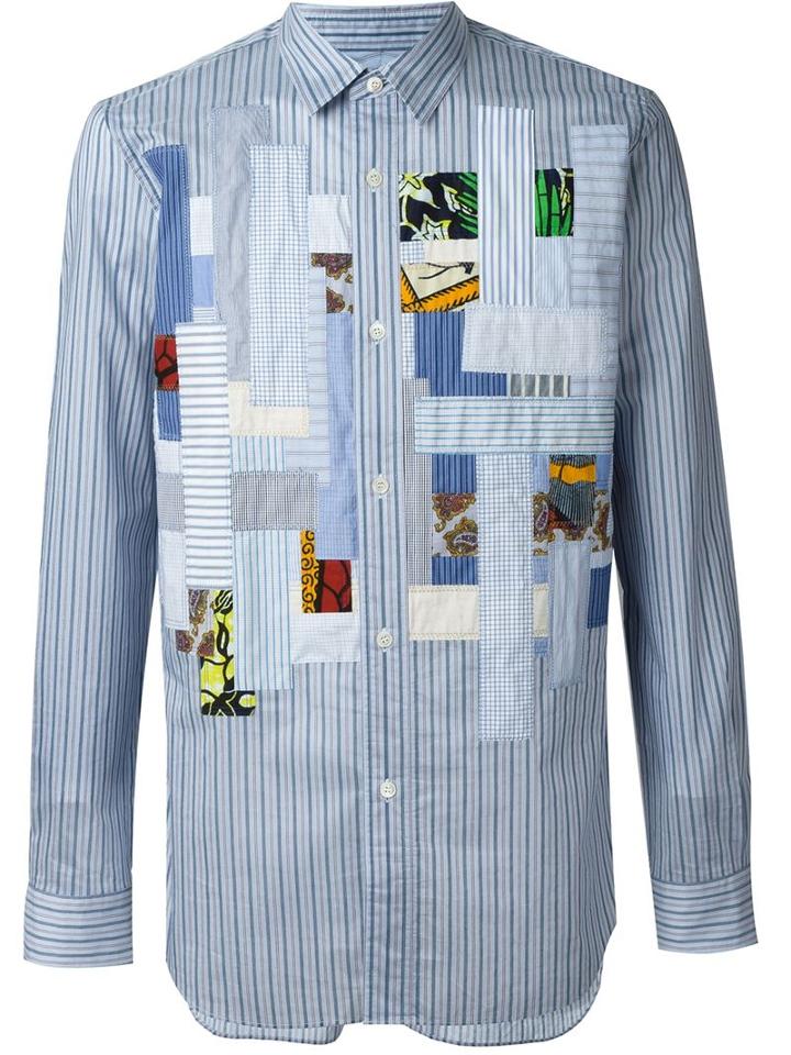 Junya Watanabe Comme Des Garçons Man Striped Patchwork Shirt