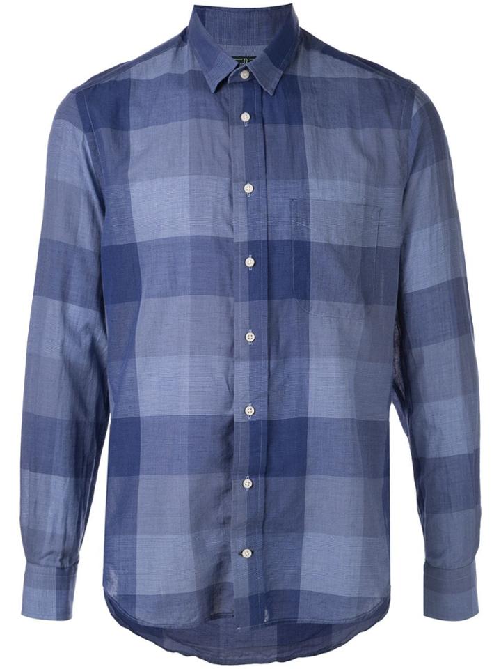 Gitman Vintage Check Printed Shirt - Blue