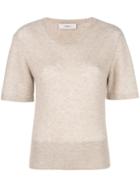 Pringle Of Scotland Short-sleeve Fitted Sweater - Neutrals