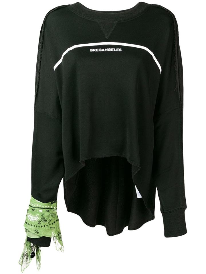 Diesel Slogan Flared Sweater - Black
