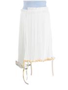 Loewe Deconstructed Pleated Midi Skirt - White