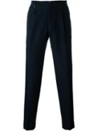 Incotex Patterned Trousers, Men's, Size: 48, Blue, Cotton/wool