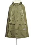 Miu Miu Technical Military Cape - Green