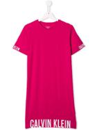 Calvin Klein Kids Logo T-shirt Dress - Pink