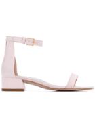 Stuart Weitzman Canvas Sandals - Pink & Purple