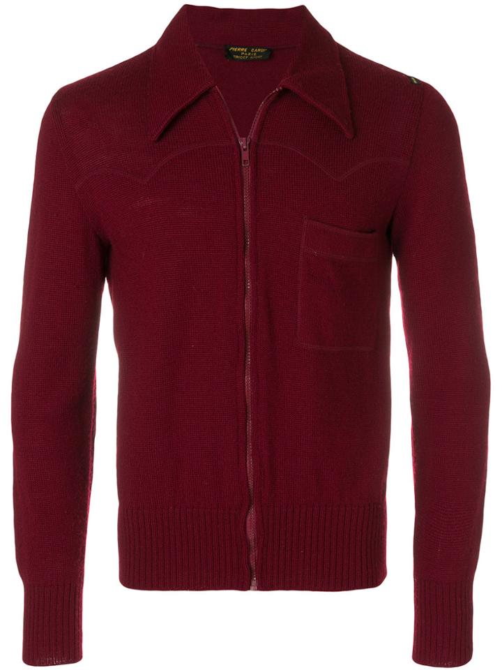 Pierre Cardin Vintage Zipped Cardigan - Red