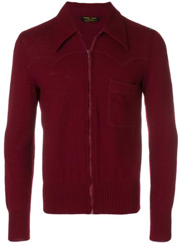 Pierre Cardin Vintage Zipped Cardigan - Red