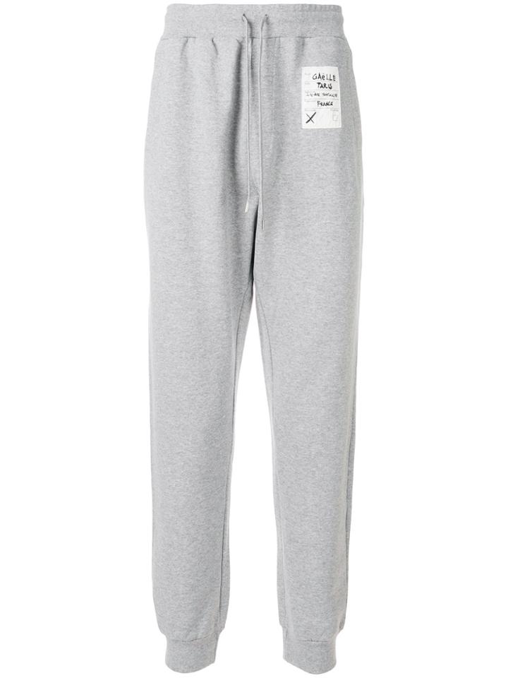 Gaelle Bonheur Logo Patch Tracksuit Bottoms - Grey