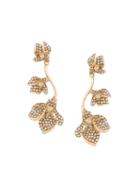 Oscar De La Renta Flower Earrings, Women's, Metallic