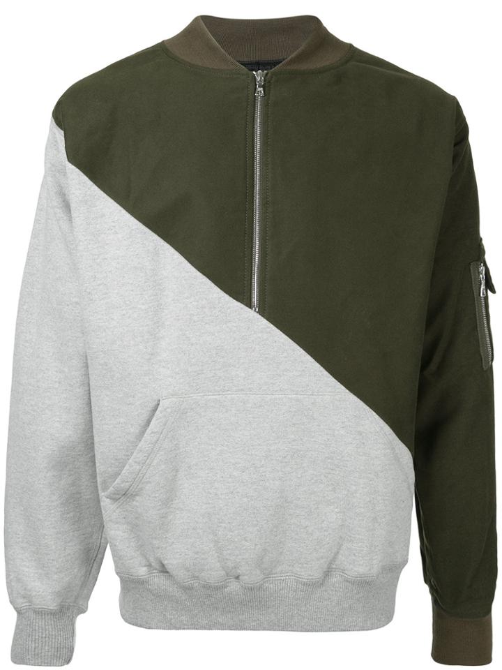 3.paradis Contrast Zipped Jumper - Grey