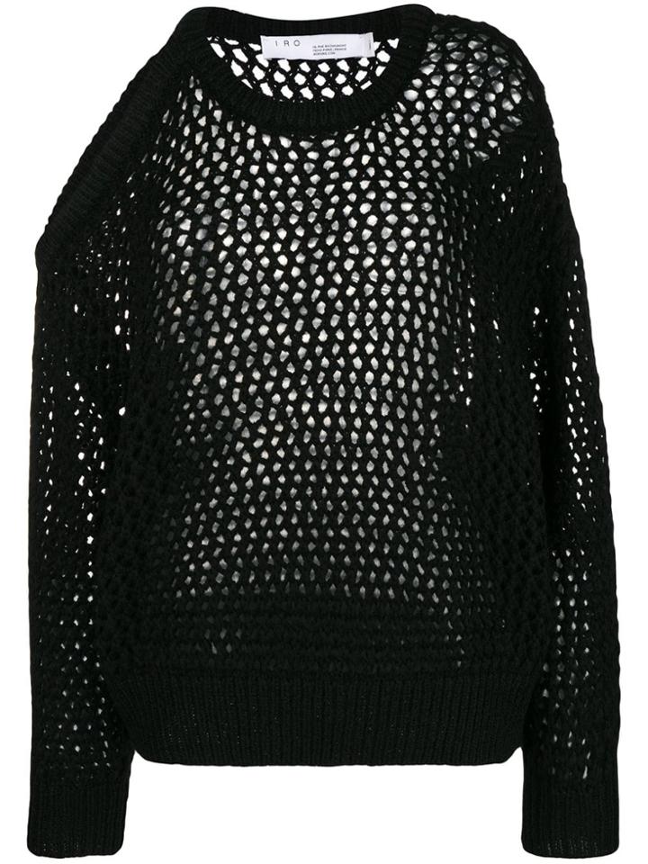 Iro Cut-out Shoulder Jumper - Black