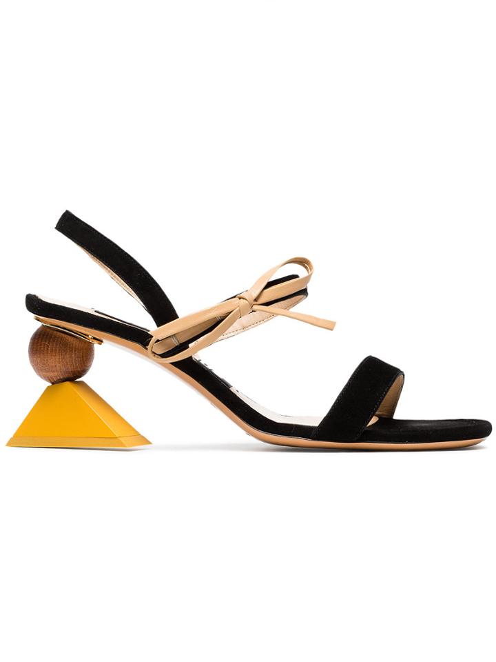 Jacquemus Les Sandales Valparaiso 60 Suede Sandals - Black