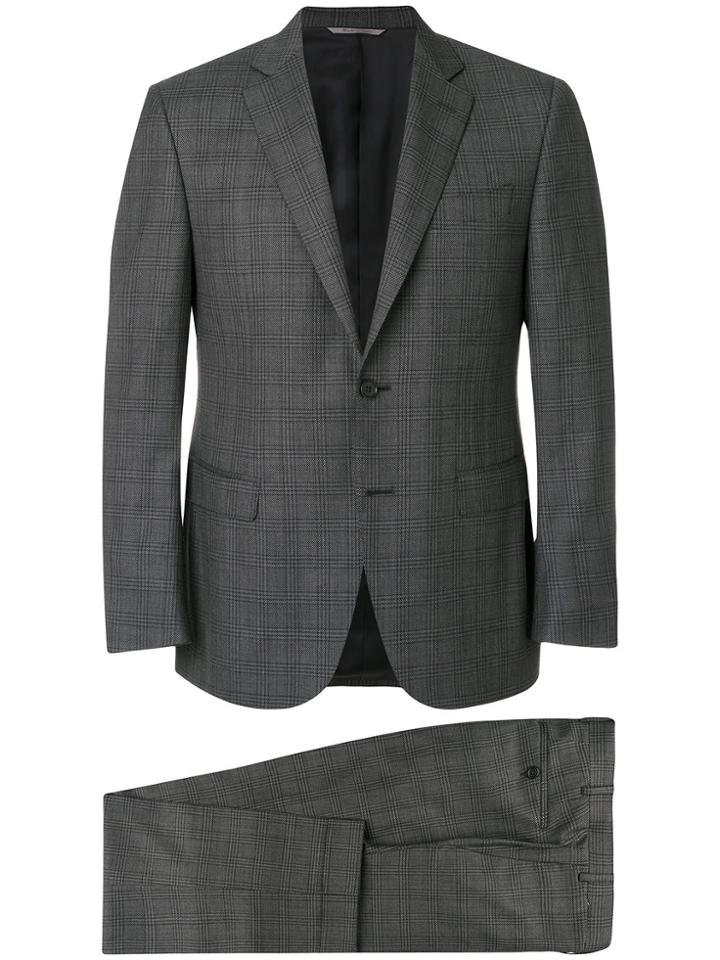 Canali Classic Checked Suit - Grey