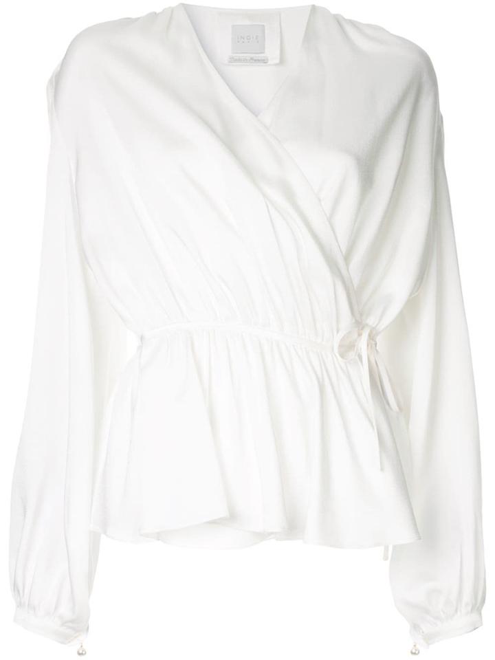 Ingie Paris V-neck Wrap Blouse - White