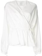 Ingie Paris V-neck Wrap Blouse - White