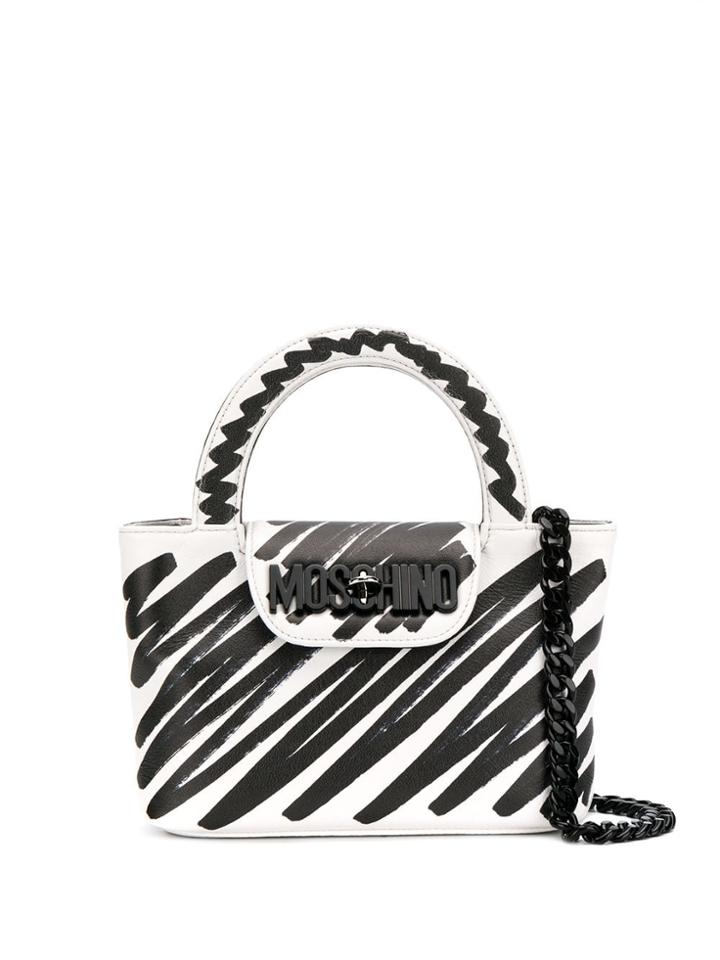 Moschino Graphic Tote Bag - White