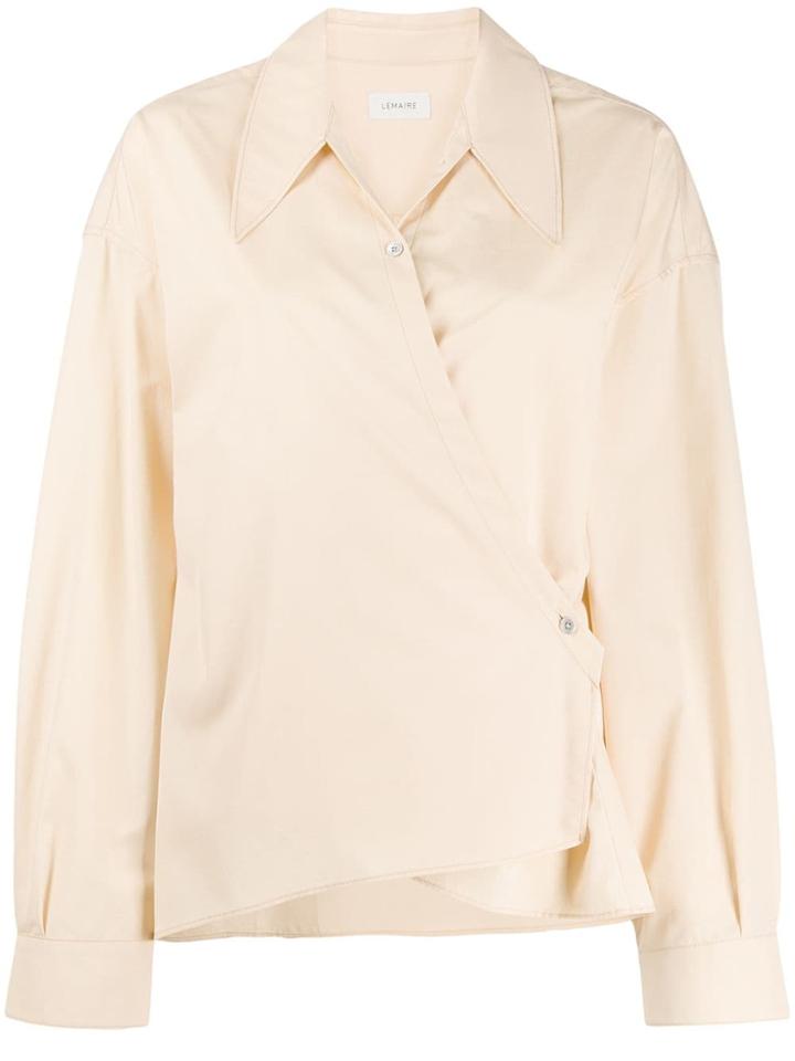 Lemaire Wrap Front Shirt - Neutrals