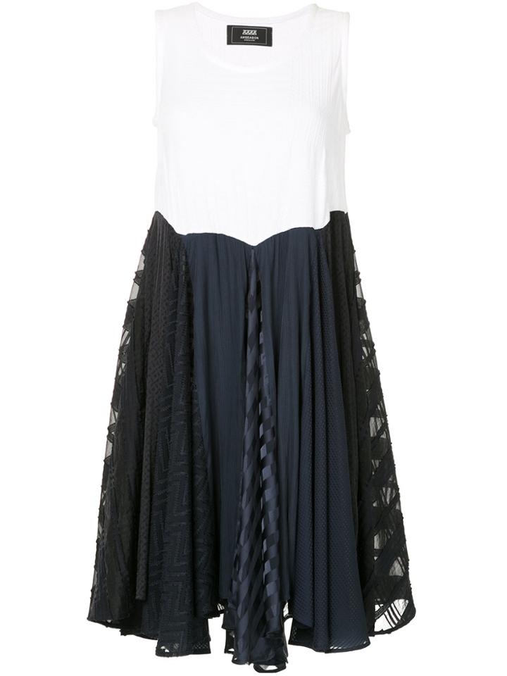 Anrealage Panel Patchwork Dress - Blue