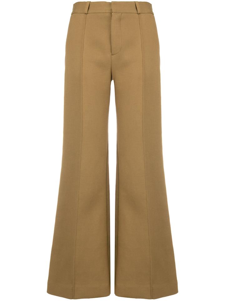 See By Chloé Flared High-waisted Trousers - Brown