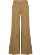 See By Chloé Flared High-waisted Trousers - Brown