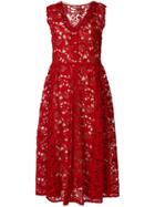 Miu Miu Lace Midi Dress - Red